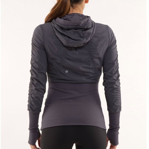 LULULEMON Dance Studio Jacket Size 4 Deep Coal Reversible - Picture 2 of 10